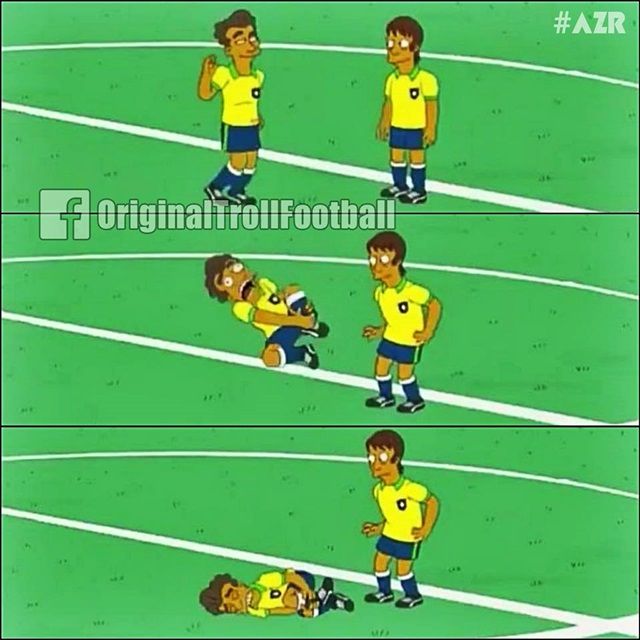 Ảnh chế ăn vạ của Neymar